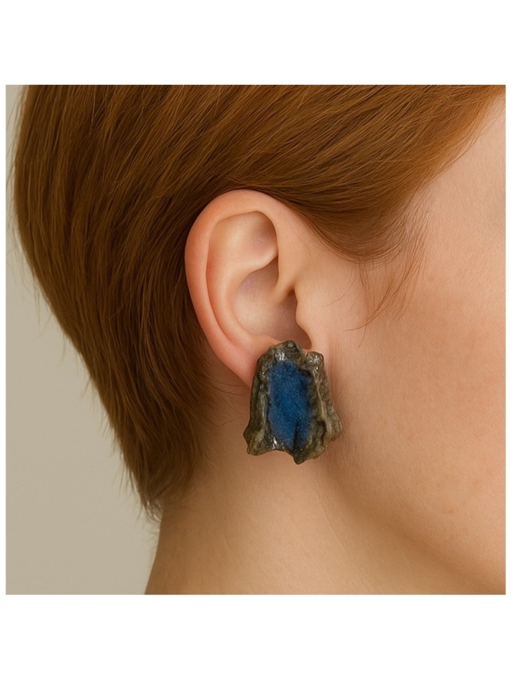 Blue Stone Statement Earrings - Women's Jewelry